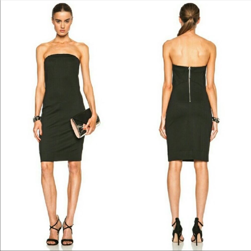 NWOT HELMUT LANG Minimalist Strapless Dress P - Picture 6 of 6